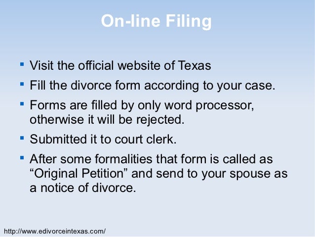 how do you file for divorce in texas